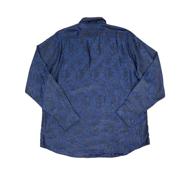 Coofandy Button Down Shirt XL Blue Long Sleeve Dress Casual - Picture 4 of 6